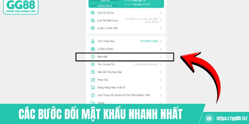 Các bước đổi mật khẩu nhanh nhất